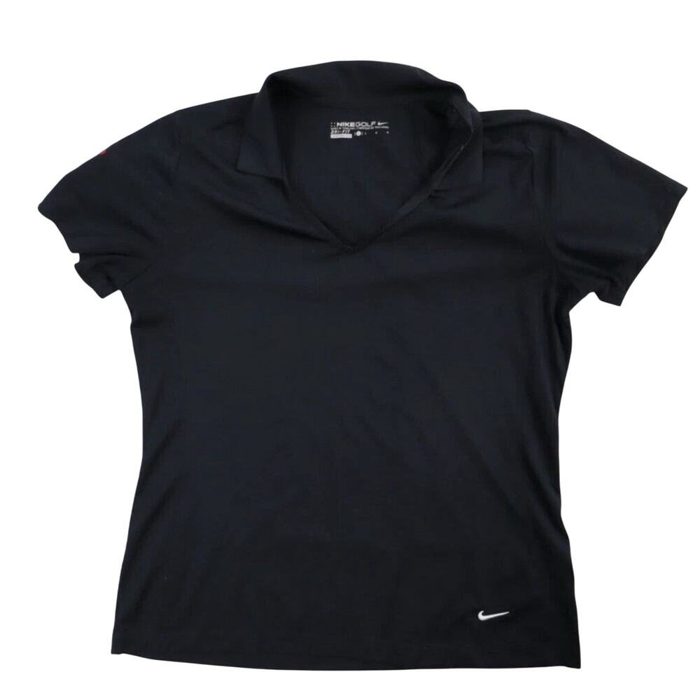 Nike Dri-Fit Golf Fireball Whiskey Logo Short Sleeve Polo Shirt womens Large NWT